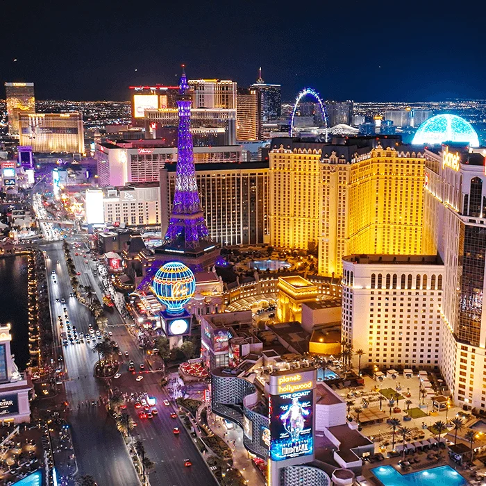 Las Vegas skyline at night