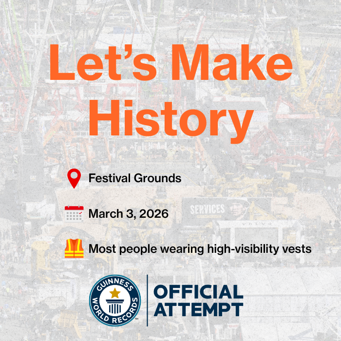 CONEXPO-CON/AGG Official Guinness attempt of high visibility vests