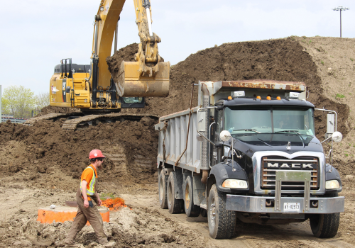 Construction equipment jobsite